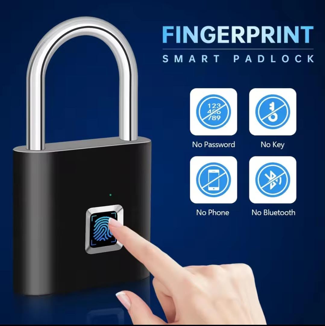 Smart Fingerprint Padlock- Keyless Biometric Lock