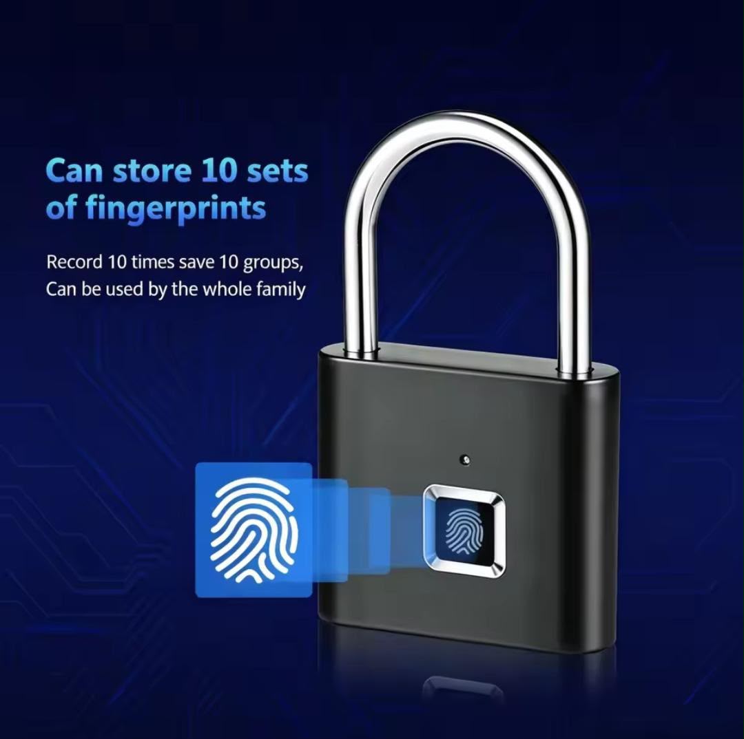 Smart Fingerprint Padlock- Keyless Biometric Lock